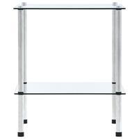 vidaXL Regal mit 2 Ebenen  Transparent