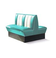Bel Air Dinerbank Double Booth HW-120DB Turquoise -  Dinerbank Double Booth HW-120DB Turquoise