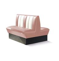 Bel Air Dinerbank Double Booth HW-120DB Dusty Rose -  Dinerbank Double Booth HW-120DB Dusty Rose