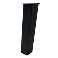 Furniture Legs Europe Set 4 zwarte schuine tafelpoten 43 cm (koker 8 x 8 cm)