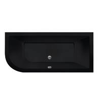 Xenz Principe bad 180x80cm met 1 ronde hoek, uitvoering rechts Ebony