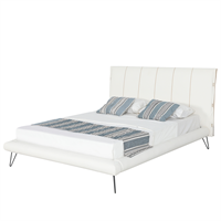 Bed kunstleer wit 160 x 200 cm BETIN