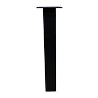 Furniture Legs Europe Set 4 zwarte rechte tafelpoten 72 cm (koker 10 x 10 cm)