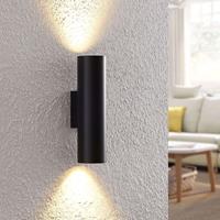 Arcchio Dilana wandlamp, rond, 2-lamps, zwart