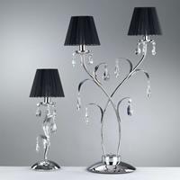 ONLI Tafellamp Jacqueline, 2-lamps, zwart