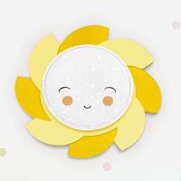Elobra LED wandlamp zon Starlight Smile, geel
