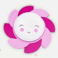 Elobra LED wandlamp zon Starlight Smile, roze