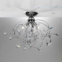 ONLI Deckenlampe Trilly in Chrom mit  Kristallen, 3fl.