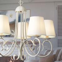 ONLI Kroonluchter Pompei, 5-lamps met kappen