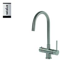 selsiuz Inox kokend water kraan met titanium single boiler en C-uitloopkraan inox