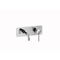 Plieger Roma 2-gats toilet wandkraan met korte uitloop chroom ID208R CHROME