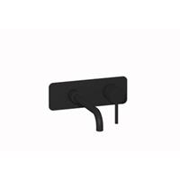 Plieger Roma 2-gats wandkraan met lange uitloop mat zwart ID206 MAT BLACK