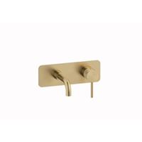 Plieger Roma 2-gats toilet wandkraan met korte uitloop geborsteld goud ID208R BRUSHED GOLD