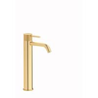 Plieger Roma 1-gats wastafelkraan verhoogd met waste 27.2cm geborsteld goud ID202R BRUSHED GOLD