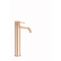 Plieger Roma 1-gats wastafelkraan verhoogd met waste 27.2cm gebosteld rose goud ID202R BRUSHED ROSE