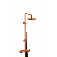Plieger Roma douchesysteem thermostatisch geborsteld koper ID800 BRUSHED COPPER