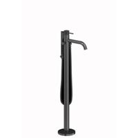 Plieger Roma vrijstaande badkraan 11x89.2x27.7cm met omstel met handdouche gebosteld zwart chroom ID399 BRUSHED BLACK CHROME