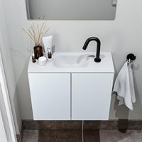 zaro Polly toiletmeubel 60cm clay met witte wastafel met kraangat