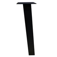 Furniture Legs Europe Set 4 zwarte schuine tafelpoten 72 cm (koker 8 x 8 cm)