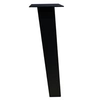 Furniture Legs Europe Set 4 zwarte schuine tafelpoten 72 cm (koker 10 x 10 cm)