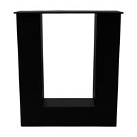 Furniture Legs Europe Set zwarte U tafelpoten 43 cm met stelvoeten (koker 8 x 8)