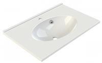 Meubelwastafel CUP 1 gat 20x462mm Glanzend Wit