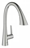 GROHE EH-Spültischbatterie Zedra 32294_2 C-Ausl. azb. 3-Strahl-Spülbr. supersteel, 32294DC2