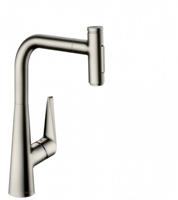 Hansgrohe - Spültischmischer 300 Talis Select M51 Ausziehbrause 2jet edelstahl-optik, 72823800 - edelstahl