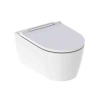 Geberit ONE Set Wand-WC mit WC-Sitz weiß/glanzverchromt, 500202011 - KERAMAG