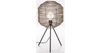 Fine Asianliving Table Lamp Paper Rope Weaved D30xH56.5cm Matte Black