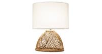 Fine Asianliving Table Lamp Wicker Weaved with Jute Shade D30xH54cm