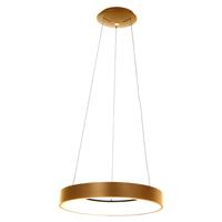 Steinhauer - LED Pendelleuchte Ringlede in Gold und Weiß 40W 3600lm