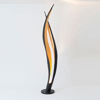 J. Holländer Vloerlamp Barbone, bruin-zwart, goud