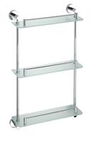 sapho X-Round glazen planchet 40cm met rail 3 laags chroom