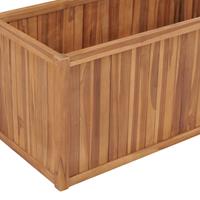 Hochbeet 100x50x50 cm Massivholz Teak Vidaxl Braun
