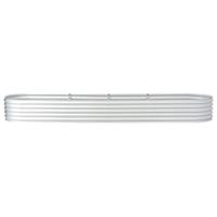 VidaXL Plantenbak verhoogd 400x80x44 cm gegalvaniseerd staal zilver
