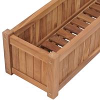 VidaXL Plantenbak verhoogd 200x30x25 cm massief teakhout