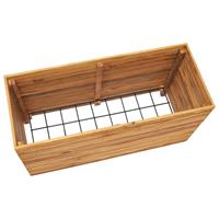 vidaXL Hochbeet 100x40x55 cm Teak Altholz und Stahl Braun