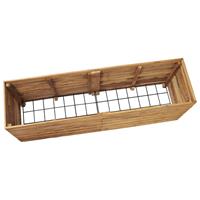 vidaXL Hochbeet 150x40x55 cm Teak Altholz und Stahl Braun