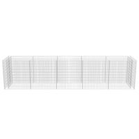 VidaXL Gabion plantenbak verhoogd 450x90x100 cm gegalvaniseerd staal