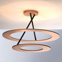 Bopp Stella LED plafondlamp 2 ringen rosé/zwart
