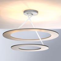 BOPP Stella LED plafondlamp 2 ringen alu/wit