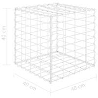 vidaXL Würfel-Gabionen-Hochbeet Stahldraht 40x40x40 cm Silber