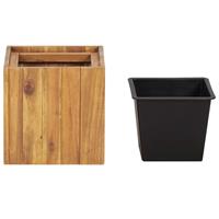 VidaXL Plantenbak verhoogd 24,5x24,5x24,5 cm massief acaciahout