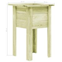 VidaXL Plantenbak verhoogd met voeten 50x50x80 cm gezaagd hout