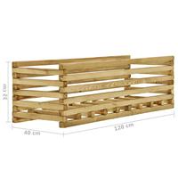 vidaXL Garten-Hochbeet 120×40×35 cm Kiefernholz Imprägniert Creme