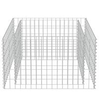 VidaXL Gabion plantenbak verhoogd 90x90x50 cm gegalvaniseerd staal