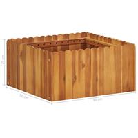 VidaXL Plantenbak verhoogd 50x50x25 cm massief acaciahout