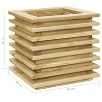vidaXL Hochbeet 50×50×40 cm Imprägniertes Kiefernholz Braun