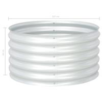 VidaXL Plantenbak verhoogd 80x80x44 cm gegalvaniseerd staal zilver